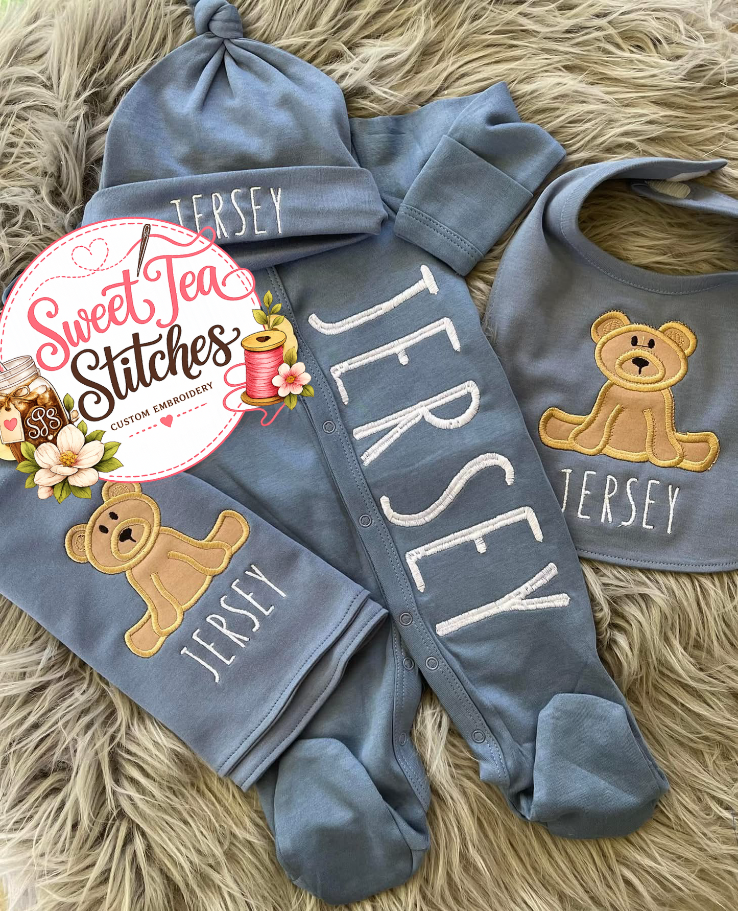 Cuddle Bear Footie Set