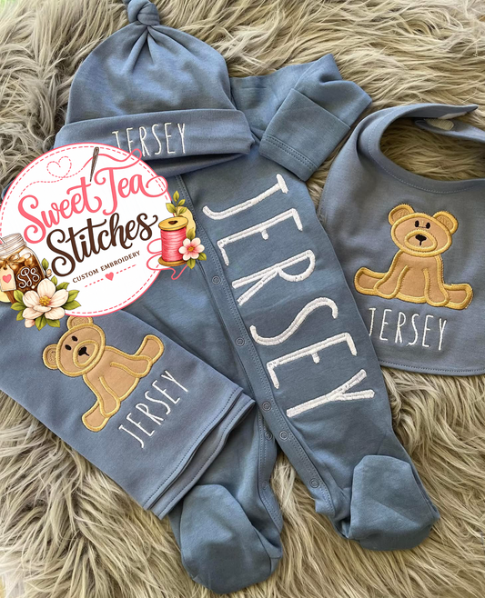 Cuddle Bear Footie Set