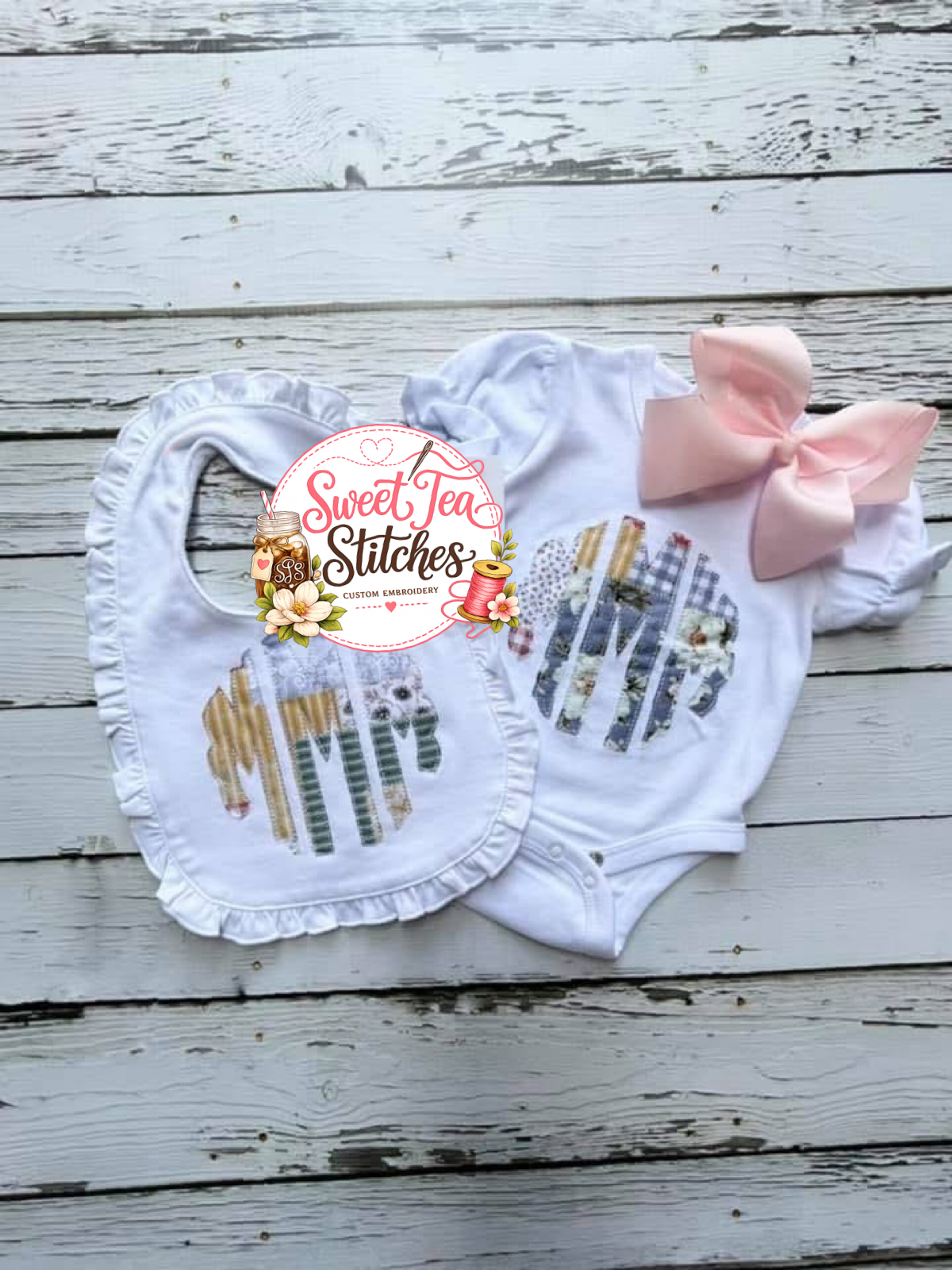 Sweet Petals Onesie and Bib
