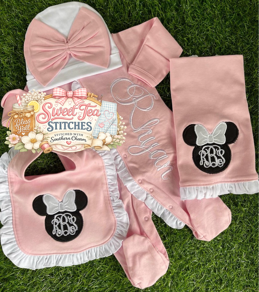 Sweet and Fancy Mouse Footie Set