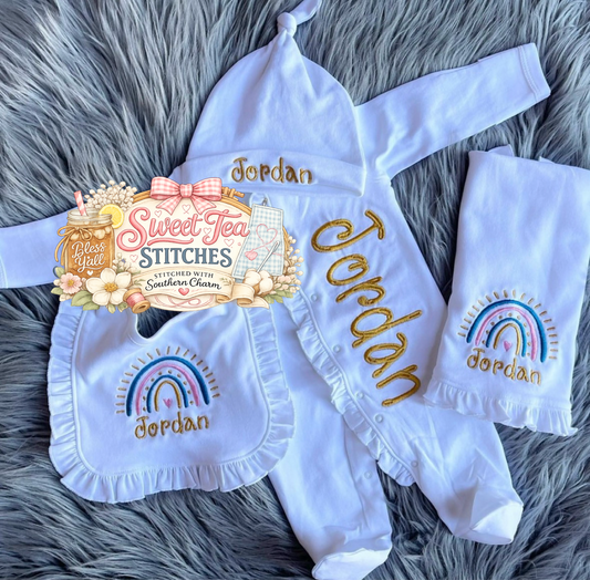 Boho Blessings Footie Set