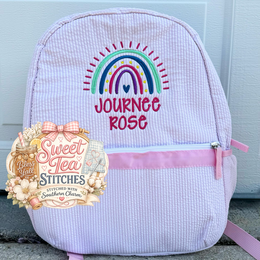 Rainbow Wishes Personalized Backpack