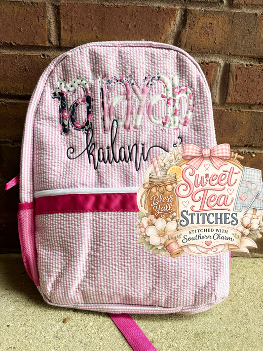 Sweet Pea Personalized Backpack
