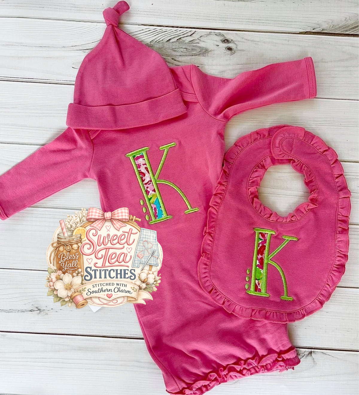 Only Wish Gown Set & Bib
