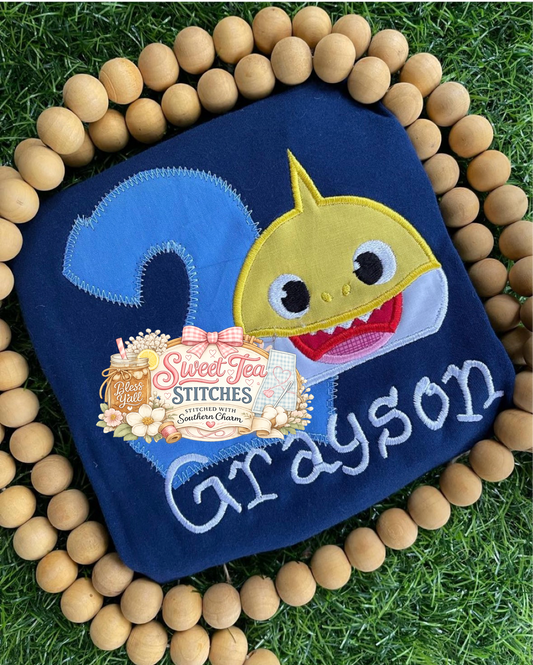 Sweet Shark Birthday Tee 🦈🎂