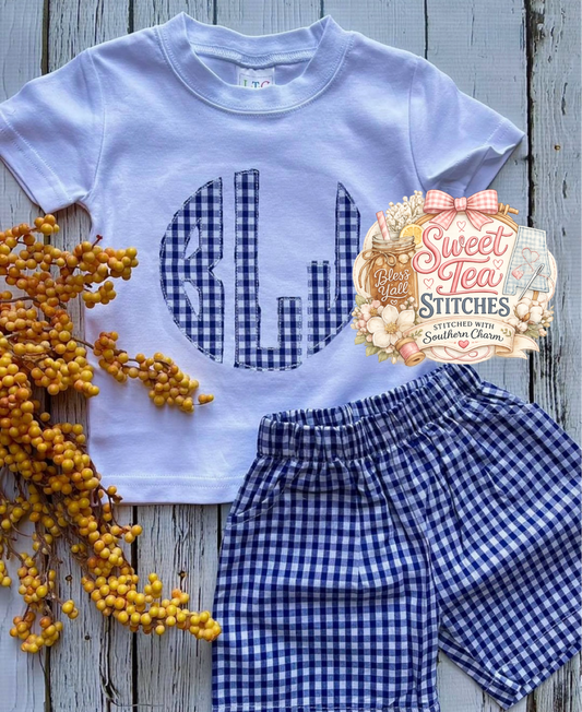 Classic Southern Gingham Short Set